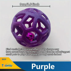 Durable Dog Hollow Bell Rubber Ball Toy for Teeth Cleaning