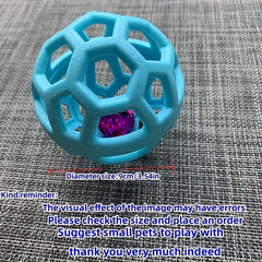 Durable Dog Hollow Bell Rubber Ball Toy for Teeth Cleaning