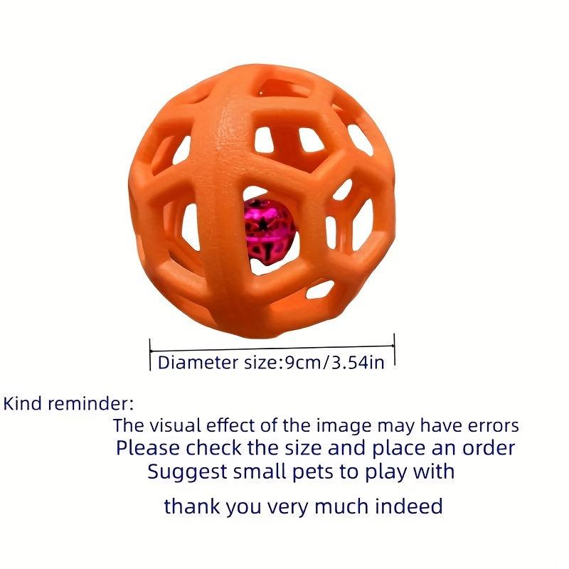 Durable Dog Hollow Bell Rubber Ball Toy for Teeth Cleaning