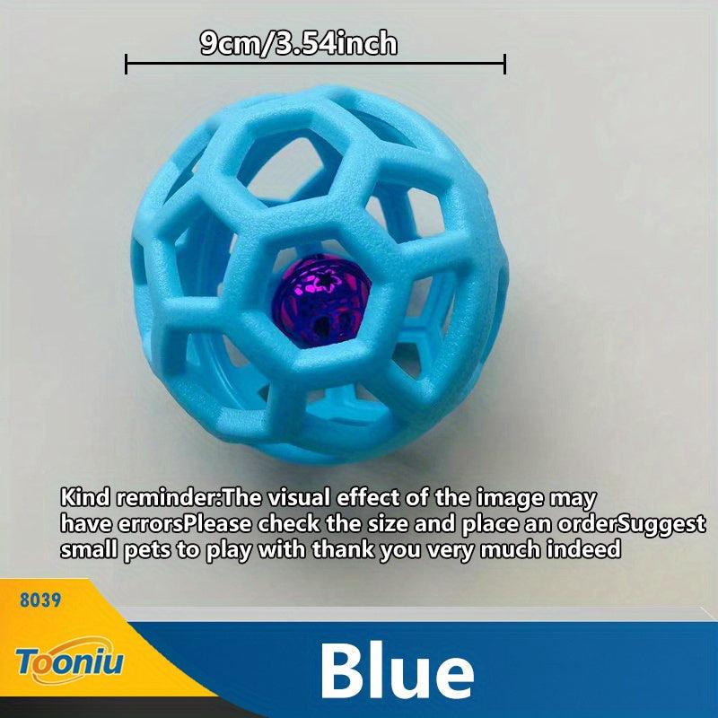 Durable Dog Hollow Bell Rubber Ball Toy for Teeth Cleaning