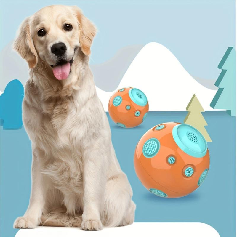 Large Wobble Giggle Dog Ball Interactive Dog Toys Ball Squeaky Dog Toys Ball