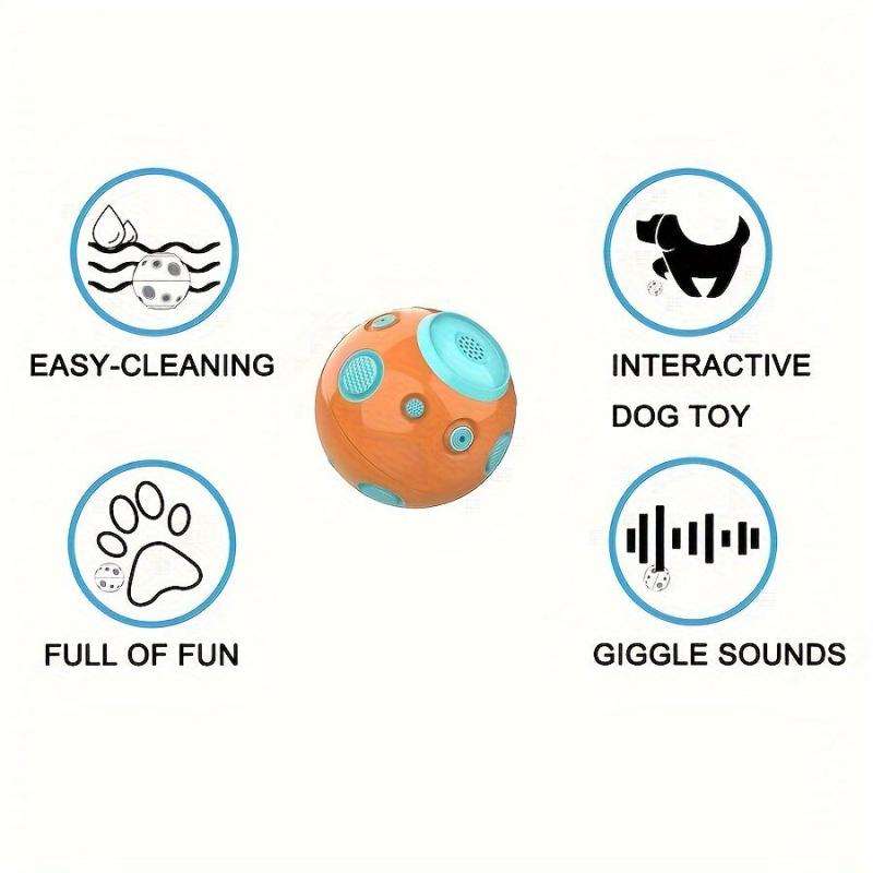 Large Wobble Giggle Dog Ball Interactive Dog Toys Ball Squeaky Dog Toys Ball