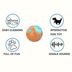 Large Wobble Giggle Dog Ball Interactive Dog Toys Ball Squeaky Dog Toys Ball