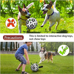Durable Football Pet Toy With Straps Dog Chewing Ball Toy