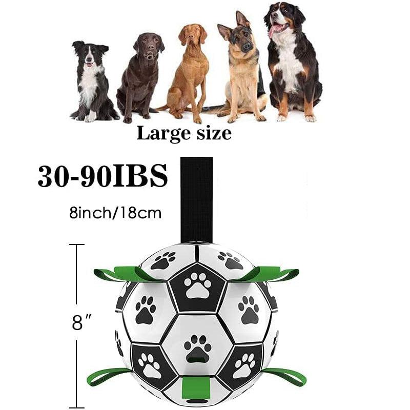 Durable Football Pet Toy With Straps Dog Chewing Ball Toy