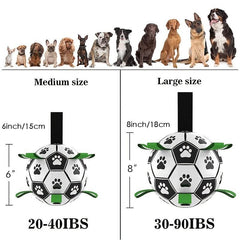 Durable Football Pet Toy With Straps Dog Chewing Ball Toy