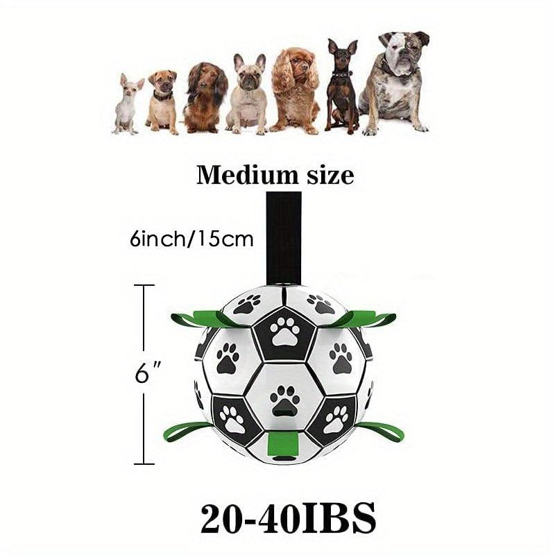 Durable Football Pet Toy With Straps Dog Chewing Ball Toy