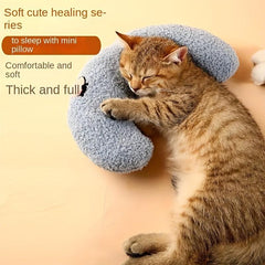 Cat Shaped Plush U Shape Pillow for Deep Sleep Pet Cushion