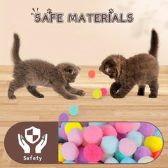 Interactive Launch Training Cat Toys Creative Kittens Mini Pompoms Games