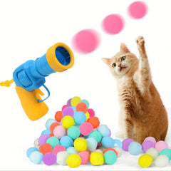 Interactive Launch Training Cat Toys Creative Kittens Mini Pompoms Games