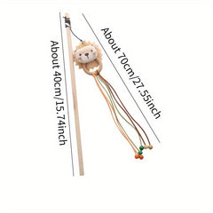 Cat Teasing Wand Cat Plush Toy Cat Teaser Stick Pet Supplies