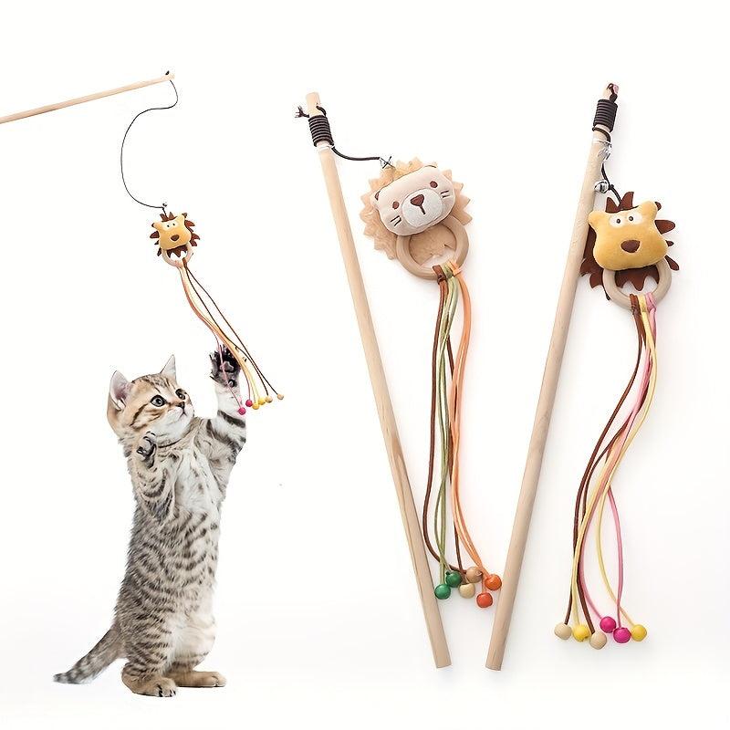 Cat Teasing Wand Cat Plush Toy Cat Teaser Stick Pet Supplies