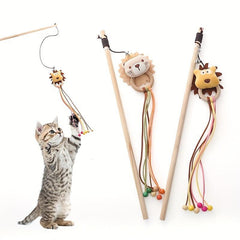 Cat Teasing Wand Cat Plush Toy Cat Teaser Stick Pet Supplies