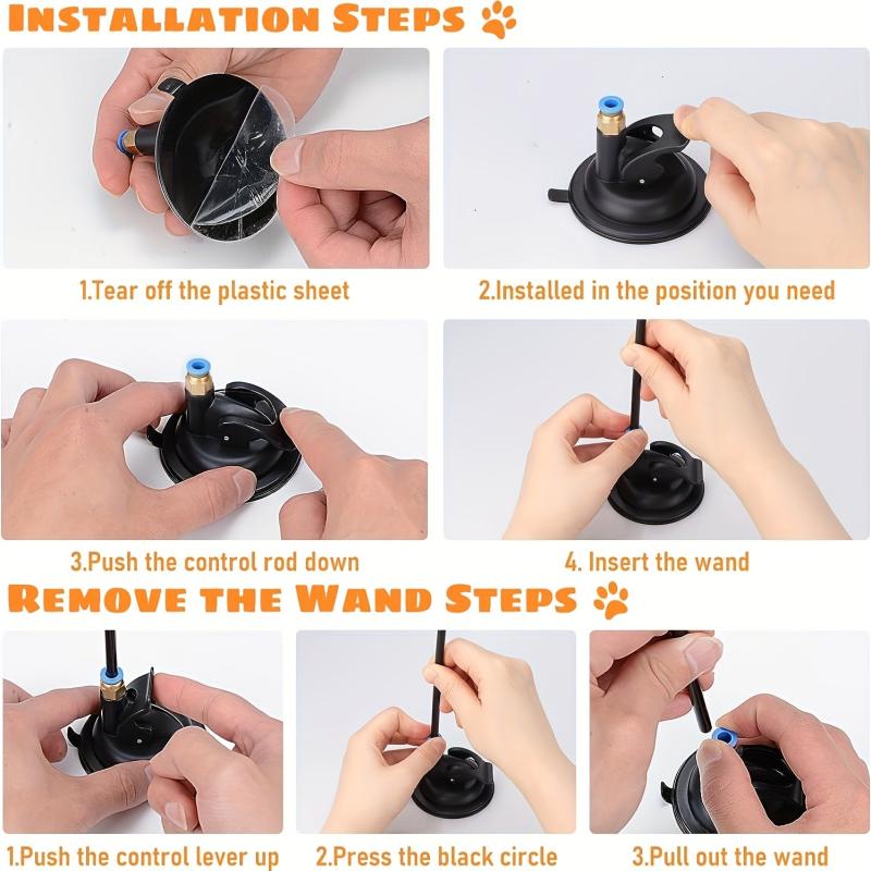 3-in-1 Suction Cup Teaser Cat Toy Interactive Cat Toy Indoor Cats Sticky Cup