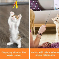 3-in-1 Suction Cup Teaser Cat Toy Interactive Cat Toy Indoor Cats Sticky Cup