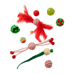 8pcs Christmas Cat Toy Set - Indoor Cat Supplies