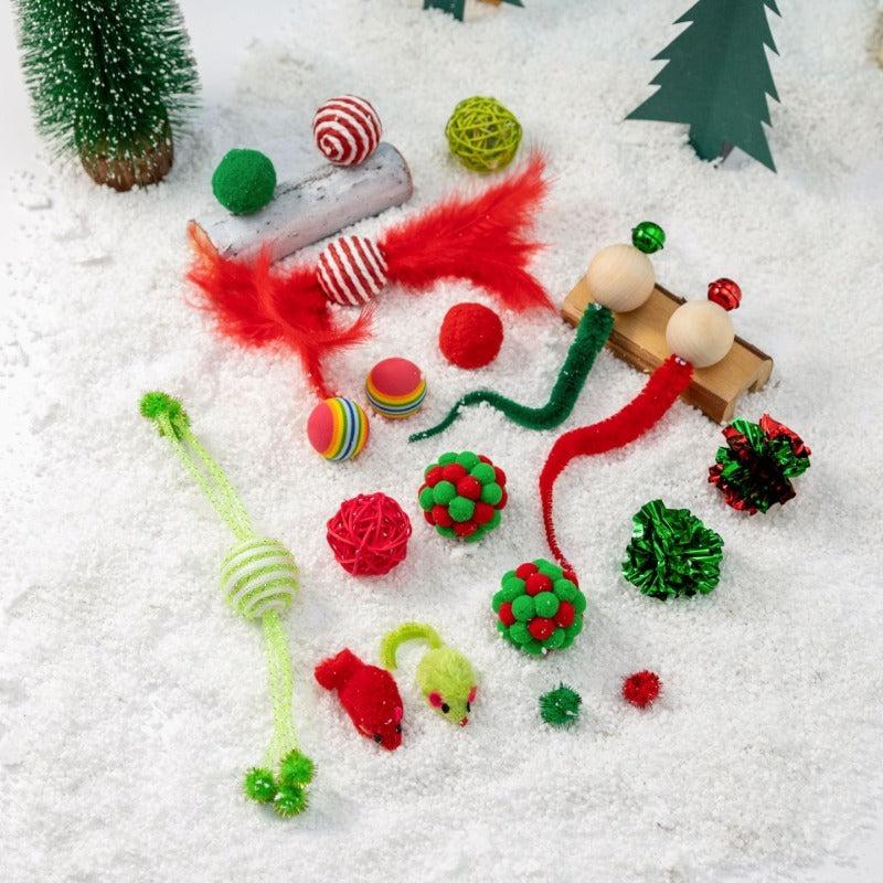 8pcs Christmas Cat Toy Set - Indoor Cat Supplies