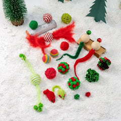 8pcs Christmas Cat Toy Set - Indoor Cat Supplies