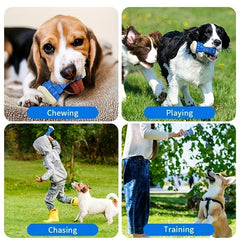 Indestructible Dog Chew Toy Interactive Bone Food Dispensing Tooth Cleaning