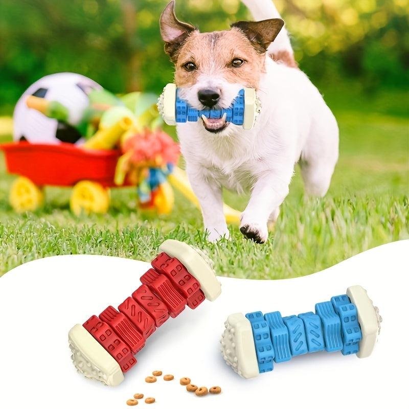 Indestructible Dog Chew Toy Interactive Bone Food Dispensing Tooth Cleaning