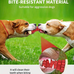 Indestructible Dog Chew Toy Interactive Bone Food Dispensing Tooth Cleaning