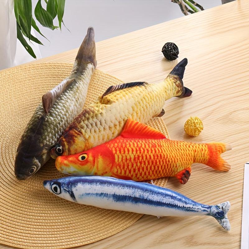 Soft Plush Fish Toy for Pet Entertainment and Home Decor