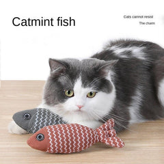 Fish Cat Toy Plush Canvas Cat Mint Fun Toy