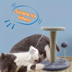 Plush Ball Cat Tree Stump Toy Fuzzy Cat Tree Polyester Cat Toy