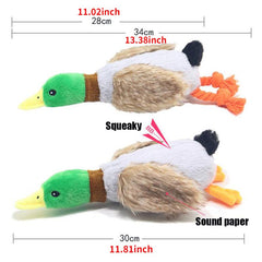 Plush Duck Squeak Dog Toy with Rope - Cleaning Tooth Chew Toy