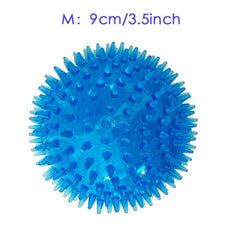 Dog Molar Burr Ball Toy Elastic Squeaky Ball for Interactive Teeth Grinding