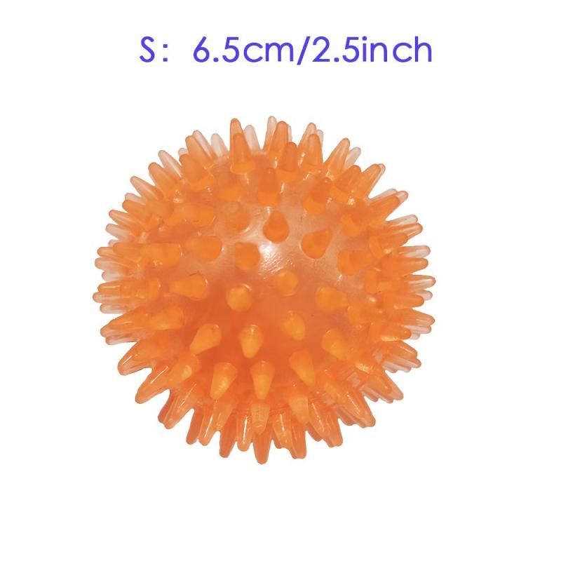 Dog Molar Burr Ball Toy Elastic Squeaky Ball for Interactive Teeth Grinding