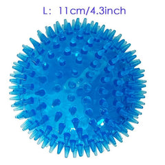 Dog Molar Burr Ball Toy Elastic Squeaky Ball for Interactive Teeth Grinding