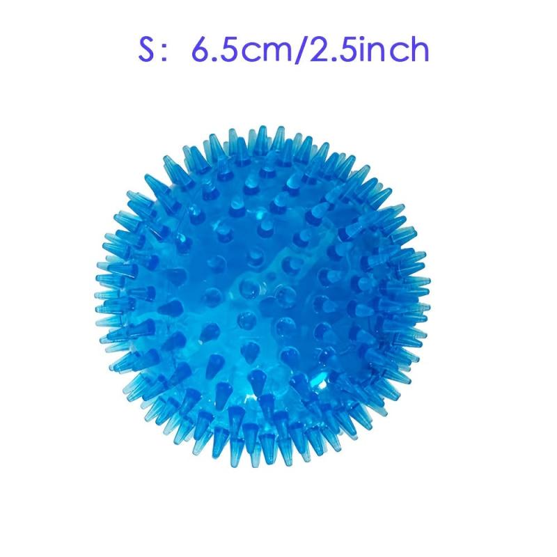Dog Molar Burr Ball Toy Elastic Squeaky Ball for Interactive Teeth Grinding