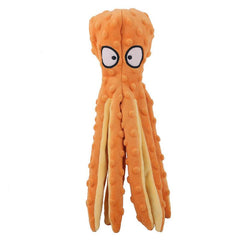 Interactive Plush Octopus Dog Toy Squeaky Bite-Resistant