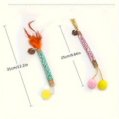 Silvervine Cat Teething Stick Toy with Ball Toy