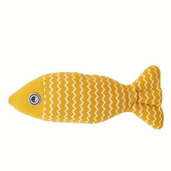 Cartoon Fish Pet Plush Toy Chew Durable Cat Toy Interactive