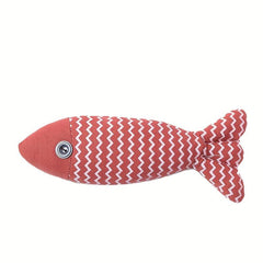 Cartoon Fish Pet Plush Toy Chew Durable Cat Toy Interactive