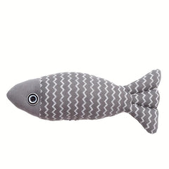 Cartoon Fish Pet Plush Toy Chew Durable Cat Toy Interactive