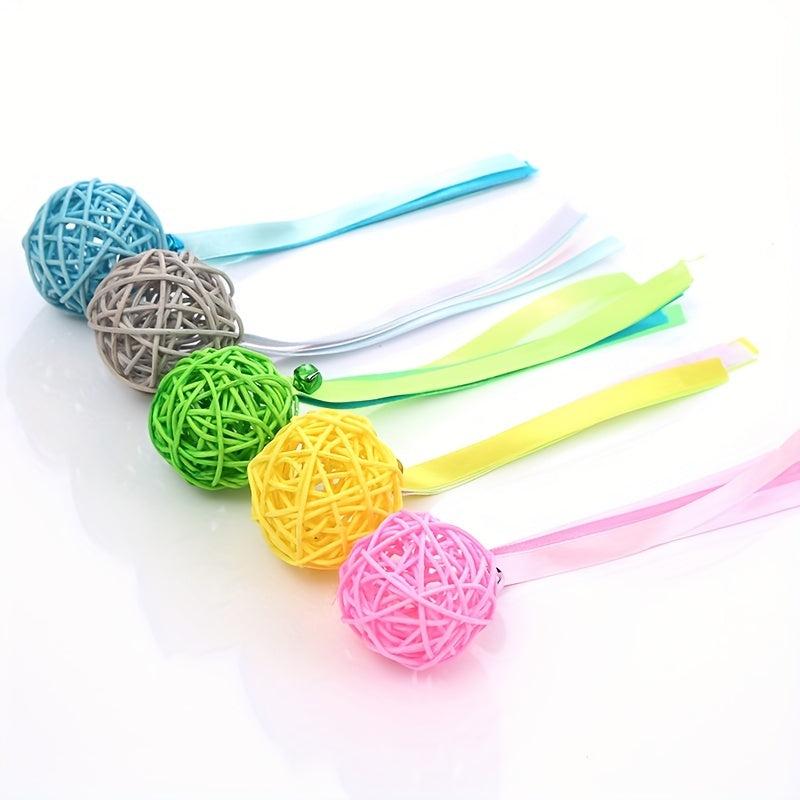 Colorful Rattan Balls Pet Toys for Birds and Hamsters