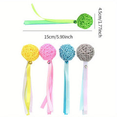Colorful Rattan Balls Pet Toys for Birds and Hamsters