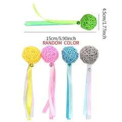 Colorful Rattan Balls Pet Toys for Birds and Hamsters