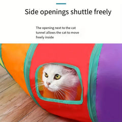 Colorful S Shaped Cat Tunnel Toy For Indoor Cats Kittens
