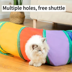 Colorful S Shaped Cat Tunnel Toy For Indoor Cats Kittens