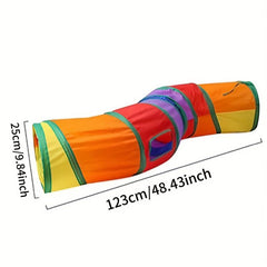 Colorful S Shaped Cat Tunnel Toy For Indoor Cats Kittens