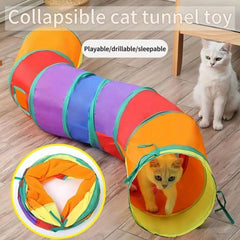 Colorful S Shaped Cat Tunnel Toy For Indoor Cats Kittens