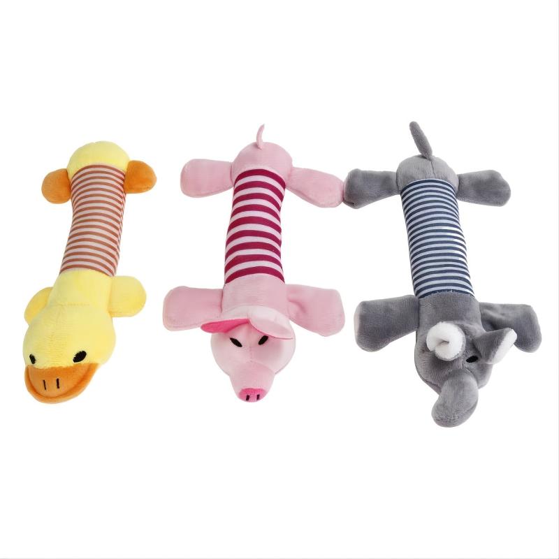 Interactive Dog Teething Chew Toy Cartoon Animal Shape