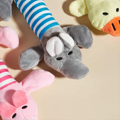 Interactive Dog Teething Chew Toy Cartoon Animal Shape