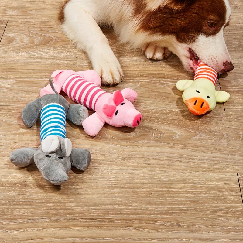 Interactive Dog Teething Chew Toy Cartoon Animal Shape