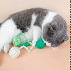 3pcs Cat Toys Hemp Ball Self Entertainment Tease Cats Interactive Toy