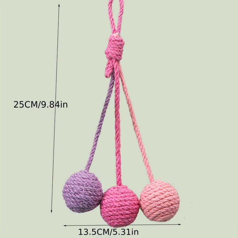 3pcs Cat Toys Hemp Ball Self Entertainment Tease Cats Interactive Toy